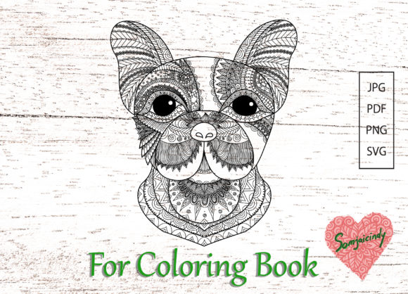 Abstract French Bulldog for Adult Color Graphics