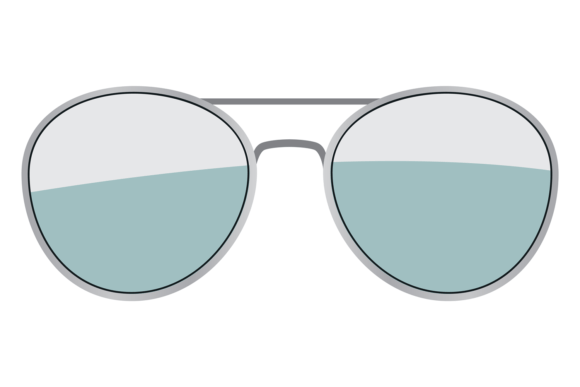 Aviator Glasses Color Icon: Fashion Summer Graphics