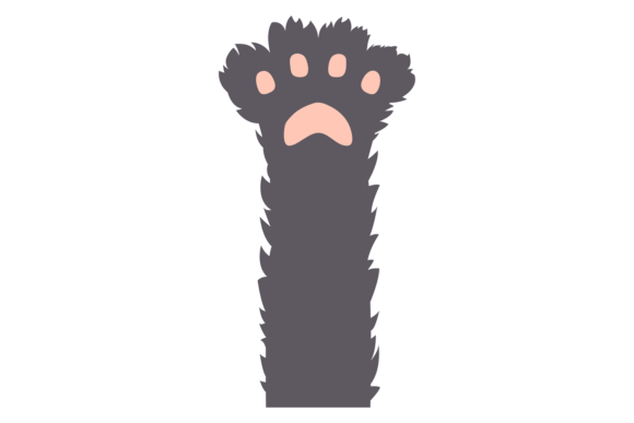 Black Kitty Leg Graphics: Pet Symbol Illustrations