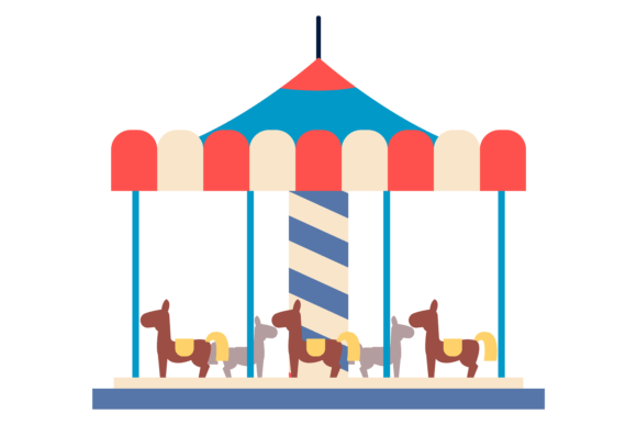 Carousel Color Icon Graphics & Illustrations