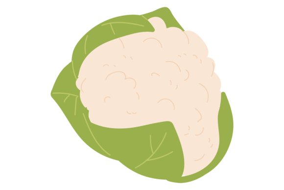 Cauliflower Color Icon. Fresh Healthy Ve — Graphics & Illustrations