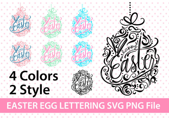 Easter Egg Duo Color Graphics for Crafts