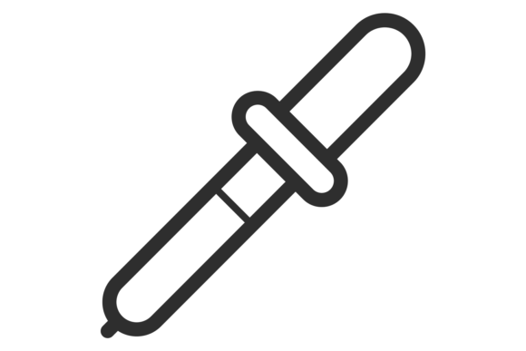 Eyedropper Line Icon. Paint Color Swatch Graphics & Illustrations