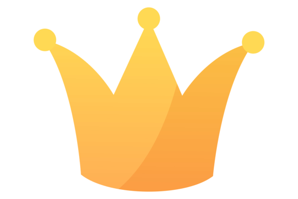 Golden Crown Color Icon: Royal Jewelry Graphics