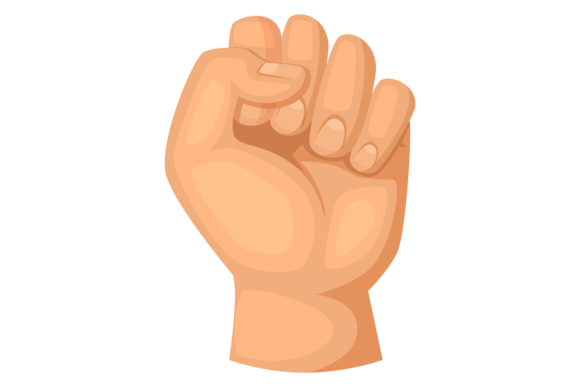 Human Fist Color Icon: Graphics & Illustrations