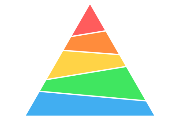 Layer Diagram Template: Color Pyramid Graphics
