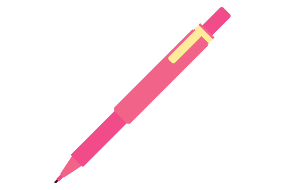 Mechanical Pencil Color Icon Graphics & Illustrations