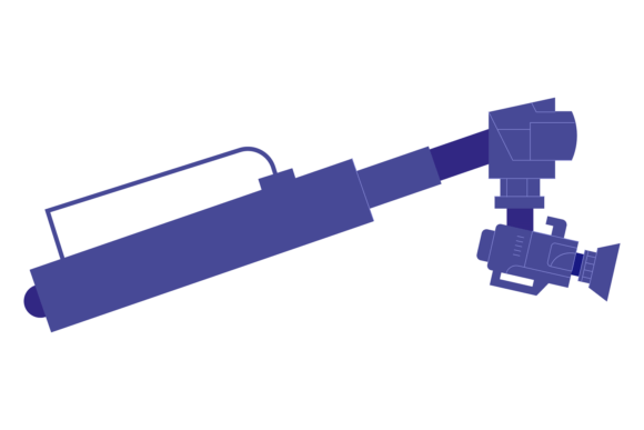 Movie Camera Crane Color Icon. Video Pro Graphics