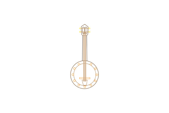 Music Instrument Banjo Color Line Icon