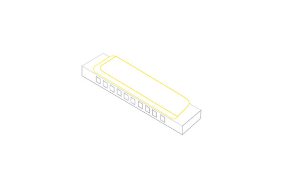Music Instrument Harmonica Color Line Graphics