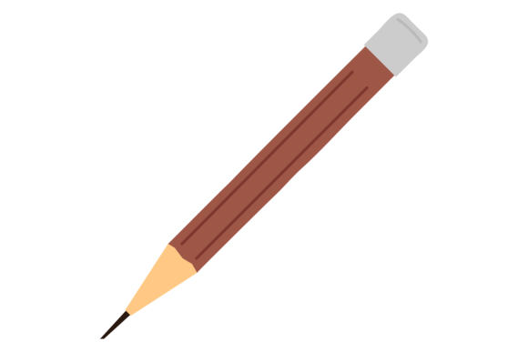 Pencil Color Icon. Drawing Wooden Sharp Graphics