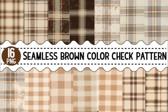 Seamless Brown Color Check Pattern for Graphics and Print Templates