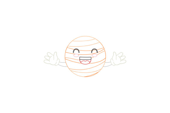 Space Venus Kawaii Cute Color Line Graphics & Illustrations