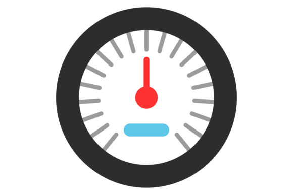 Speedometer Color Icon. Car Control Pane