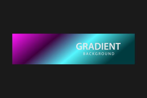 Vibrant Gradient Color Horizontal Banner: Graphics & Backgrounds